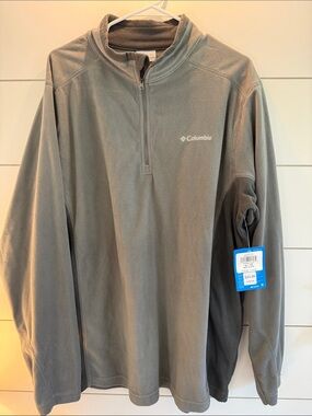 Columbia Men's Zip-Neck Fleece Pullover - Gray